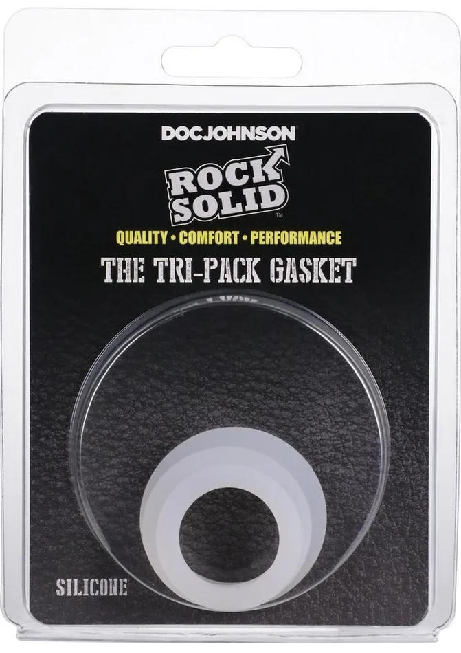 Male Sex Toys Rock Solid TriPack Silicone Gasket Cock Ring Rock Solid
