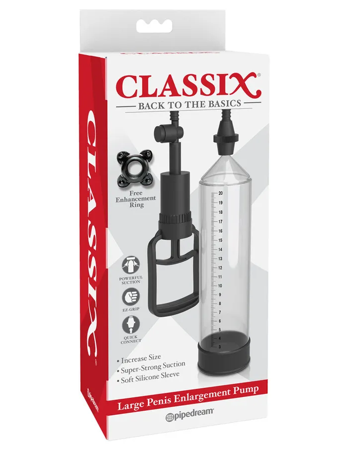 Pipedream Male Sex Toys Classix Large Penis Enlargement Pump Pipedream Male Sex Toys Classix Large Penis Enlargement Pump