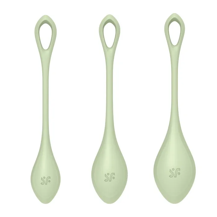 The Toolshed AU Satisfyer Yoni Power Balls 2 Green 3 Pc Set Anal