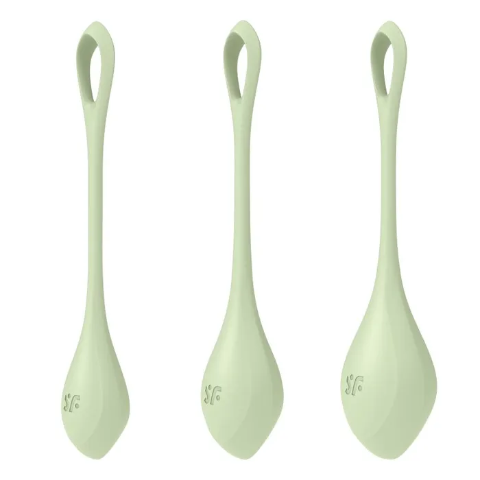 The Toolshed AU Satisfyer Yoni Power Balls 2 Green 3 Pc Set Anal