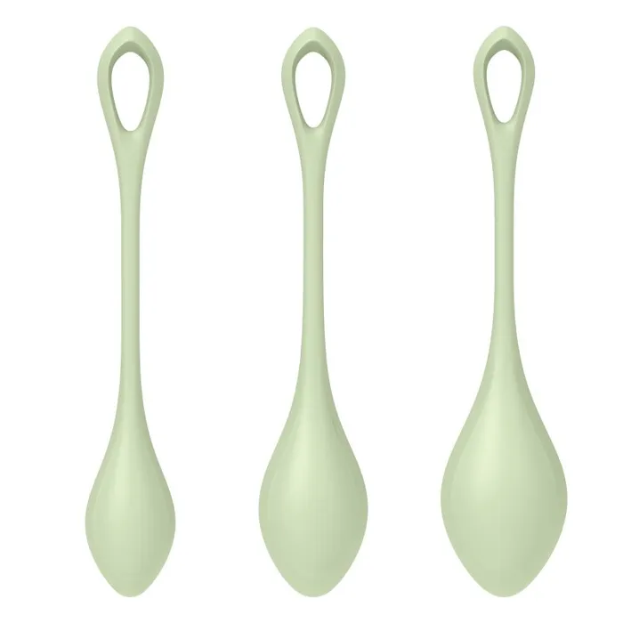 The Toolshed AU Satisfyer Yoni Power Balls 2 Green 3 Pc Set Anal