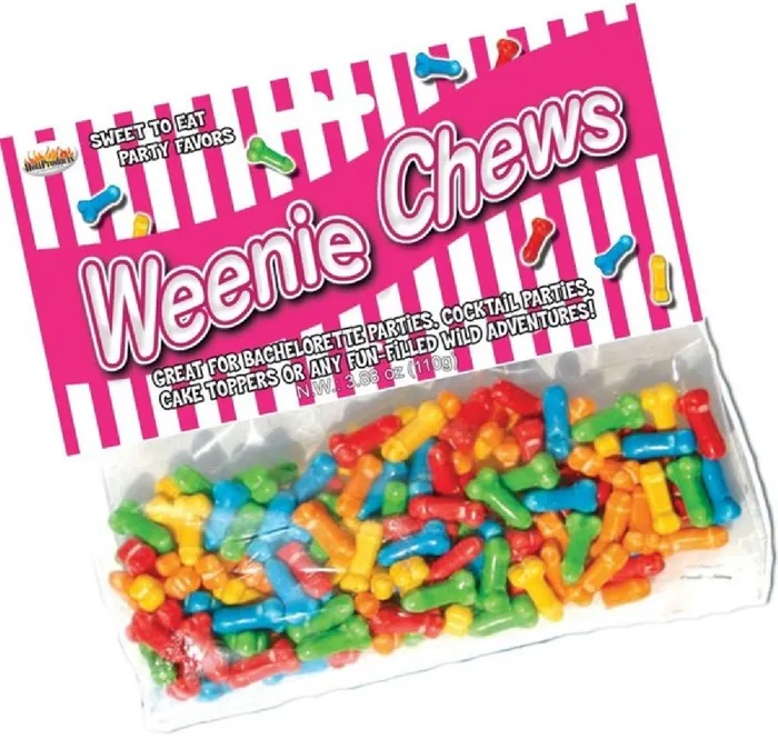 Vibrators Hott Products Unlimited Weenie Chews 125 Chews