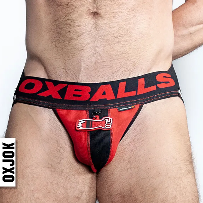 Anal Fisterjock 3d Fist Tagger Jock Blackred Large OXJok