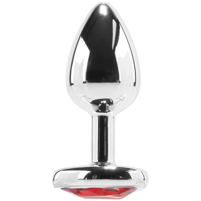 Booty Sparks Red Heart Gem Anal Plug in Small Pink Cherry Anal