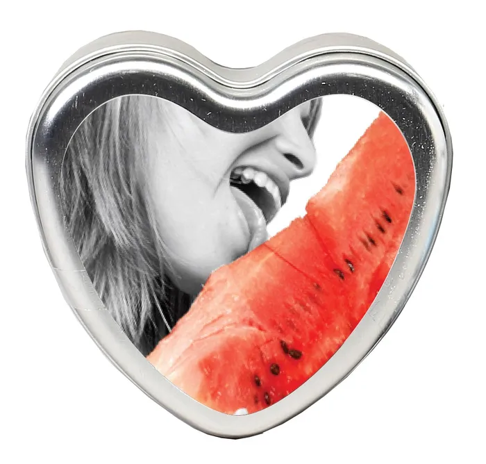 Edible Heart Candle Watermelon 4 Oz Earthly Body Anal