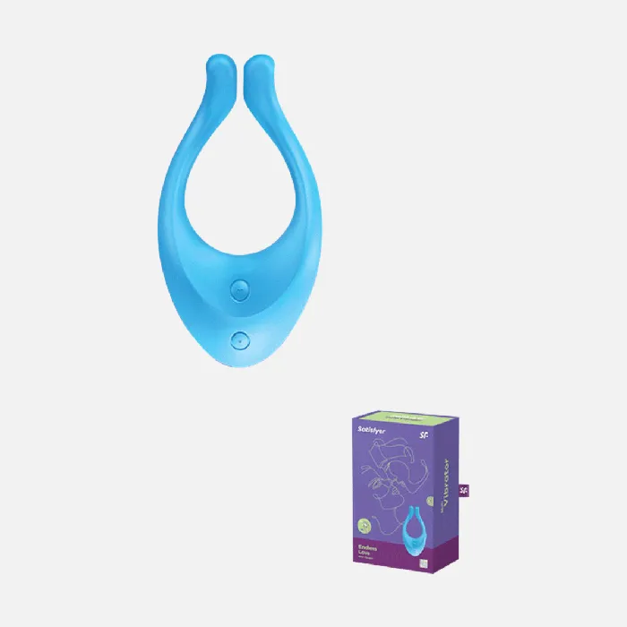 Endless Love Vibrating Cock Ring Light Blue Satisfyer Male Sex Toys
