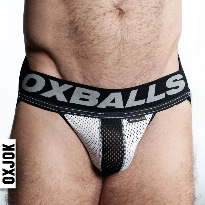 Female Sex Toys OXJok Airmesh Upthrust SliderStrap Jock Ice White Xl