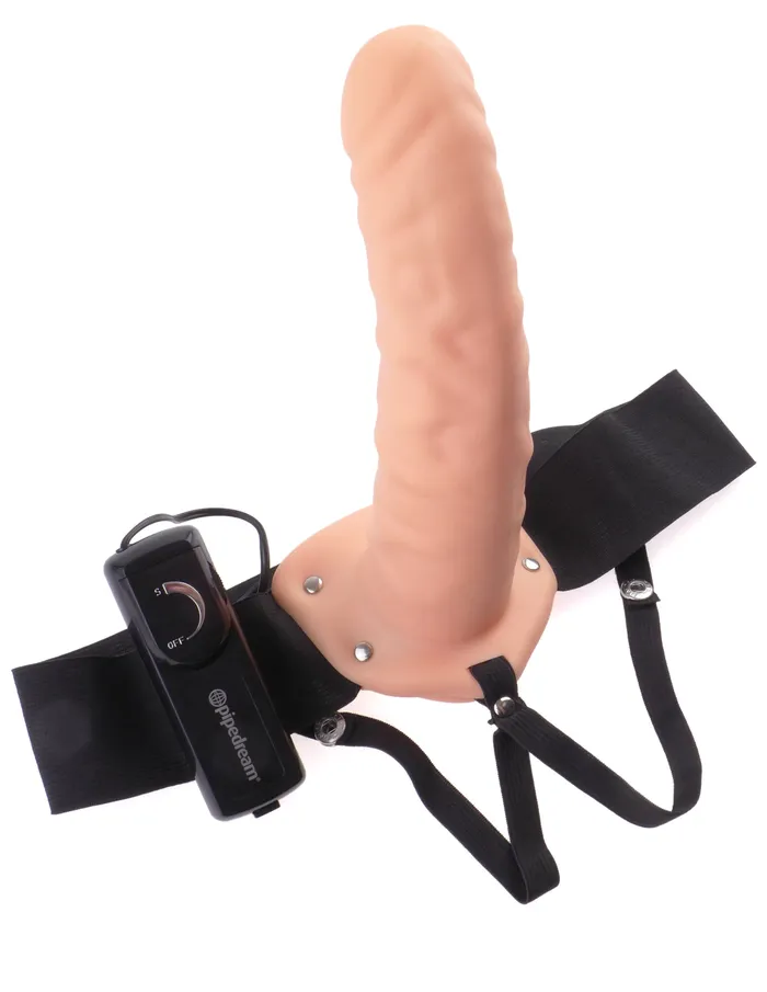 Fetish Fantasy Series 8Inch Vibrating Hollow Strapon Flesh Pipedream Female Sex Toys Fetish Fantasy Series 8Inch Vibrating Hollow Strapon Flesh Pipedream Female Sex Toys