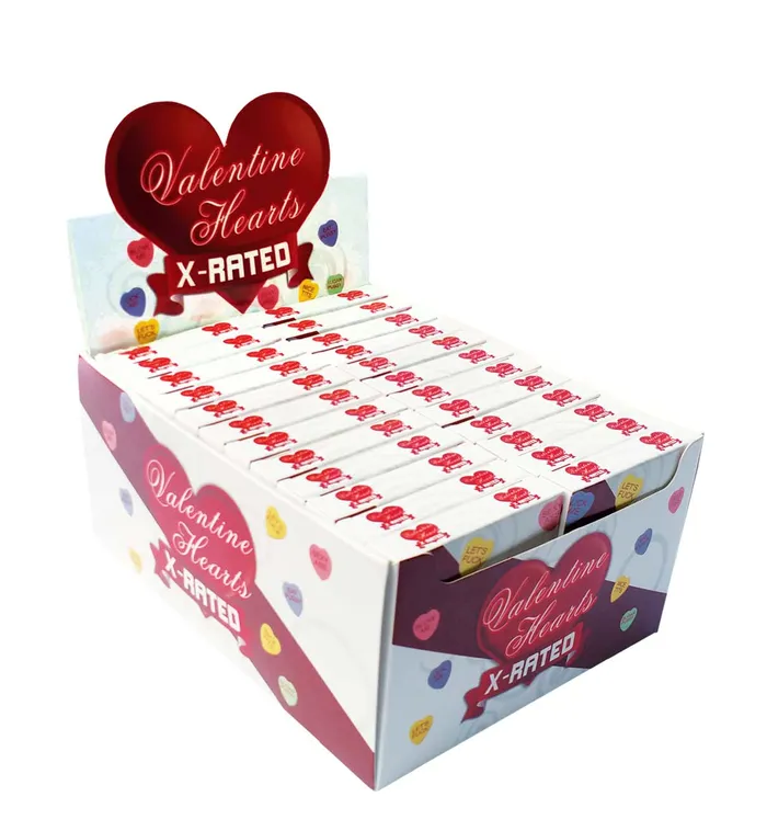Hott Products Dildos Valentine Hearts XRated Candy 24 Count Display