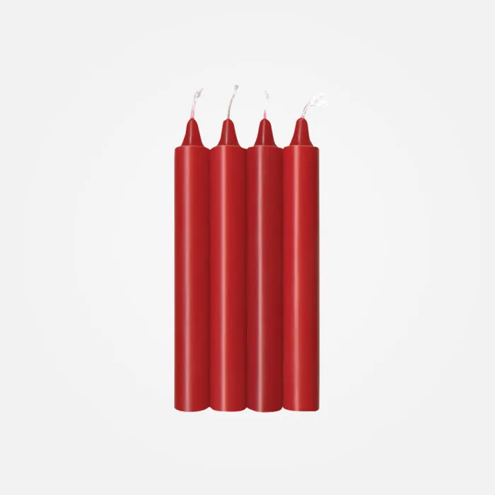 Icon Brands Inc Vibrators Make Me Melt Drip Candles 4 Pack Red Sensual Warm Drip Candles