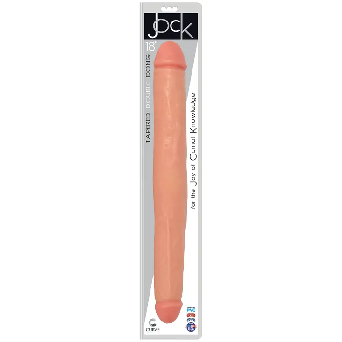 Jock Dildos JOCK 18 Tapered Double Dildo Vanilla