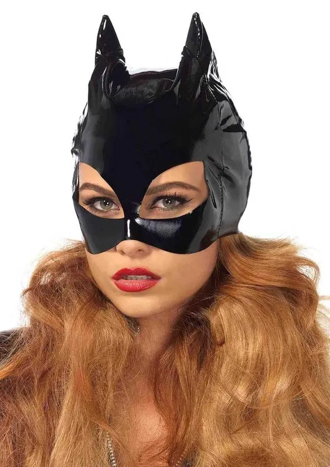 Leg Avenue Anal Vinyl Cat Mask Black