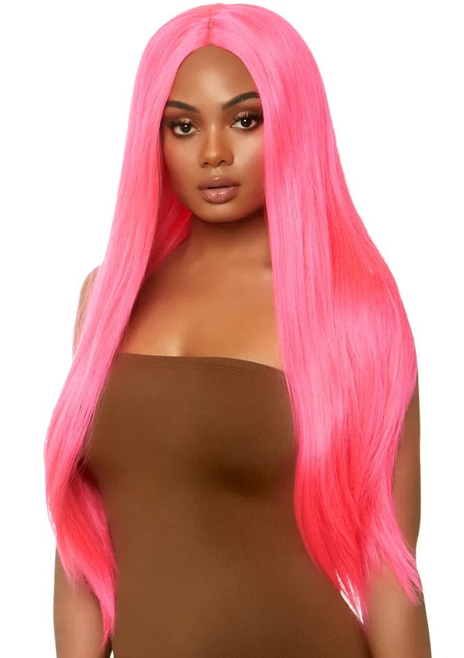 Long Straight Wig 33 Inch Pink Leg Avenue Anal