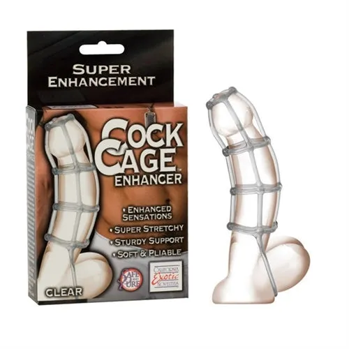 Male Sex Toys CalExotics Cock Cage Enhancer Clear