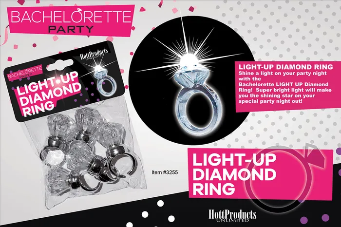 Male Sex Toys Light Up Diamond Ring 5 Pk Hott Products