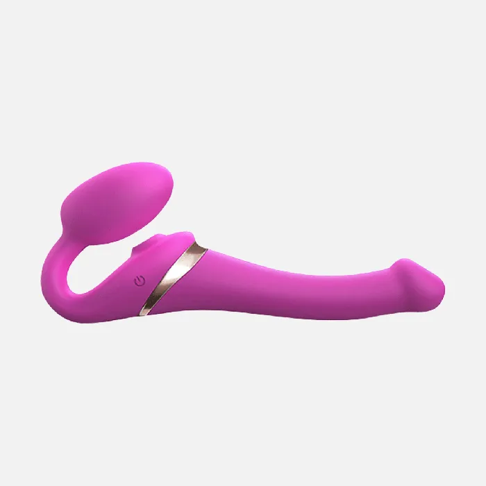 MultiOrgasm Bendable Strap Large On Fuchsia Strap On Me Vibrators