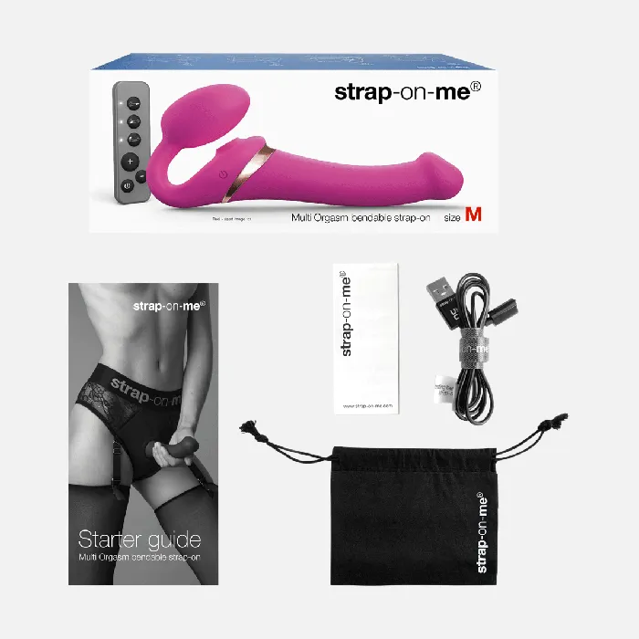 MultiOrgasm Bendable Strap Large On Fuchsia Strap On Me Vibrators MultiOrgasm Bendable Strap Large On Fuchsia Strap On Me Vibrators