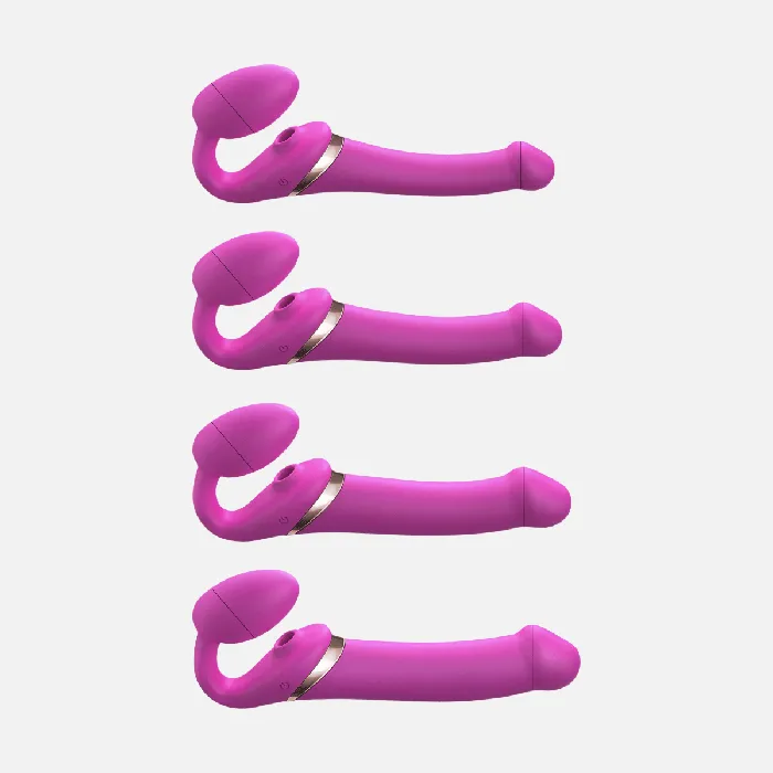 MultiOrgasm Bendable Strap Large On Fuchsia Strap On Me Vibrators MultiOrgasm Bendable Strap Large On Fuchsia Strap On Me Vibrators