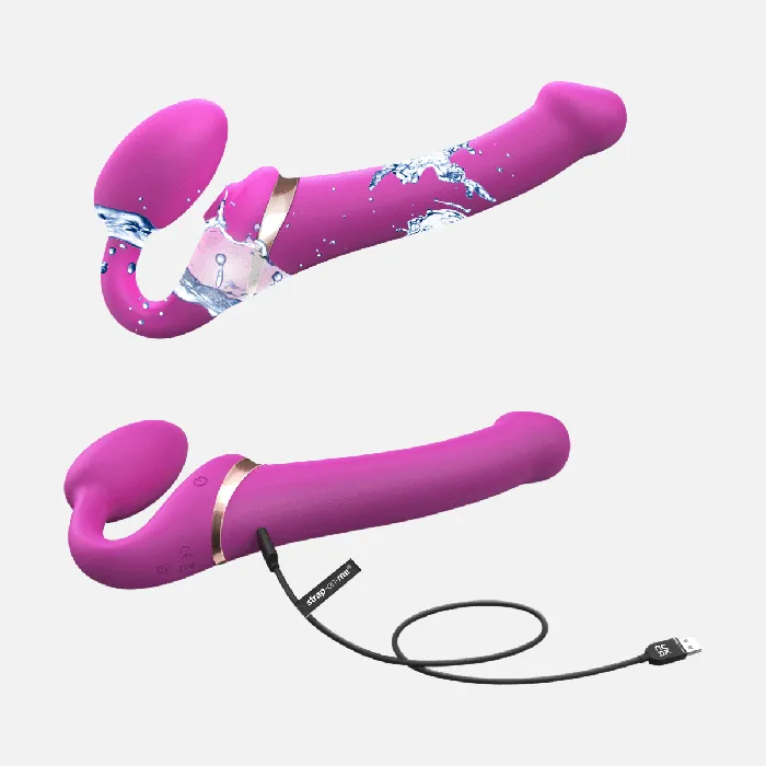 MultiOrgasm Bendable Strap Large On Fuchsia Strap On Me Vibrators MultiOrgasm Bendable Strap Large On Fuchsia Strap On Me Vibrators