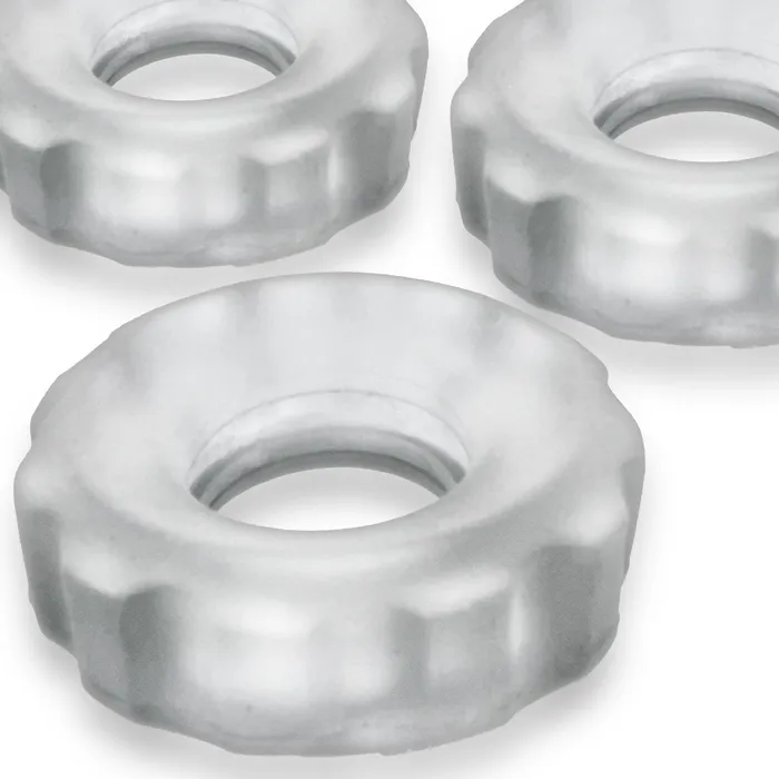 Oxballs Dildos Super Huj 3Pack Cockrings Clear Ice