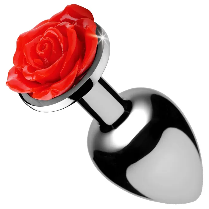 Red Rose Anal Plug Medium XR Brands Male Sex Toys