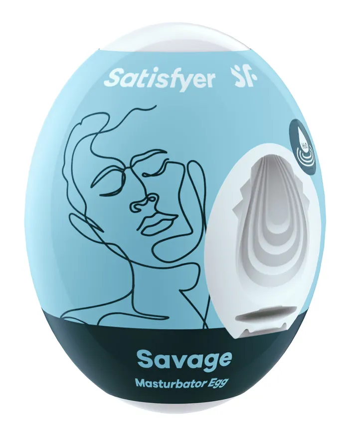 Satisfyer Masturbator Egg Savage Blue Satisfyer Vibrators