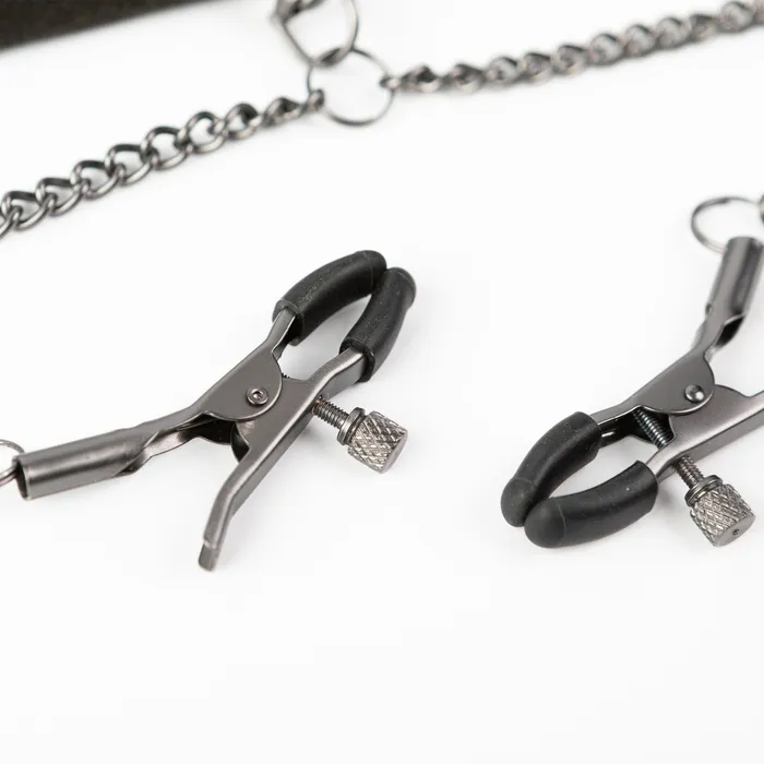 SEI MIO Twin Tweaks Collar and Nipple Clamps Vibrators