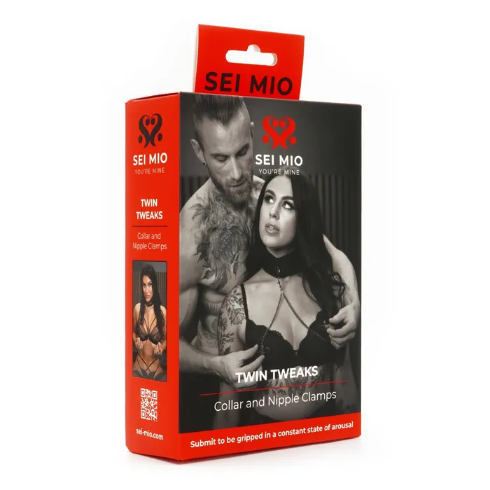 SEI MIO Twin Tweaks Collar and Nipple Clamps Vibrators