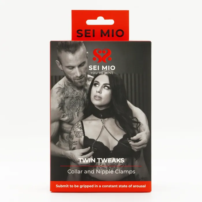 SEI MIO Twin Tweaks Collar and Nipple Clamps Vibrators