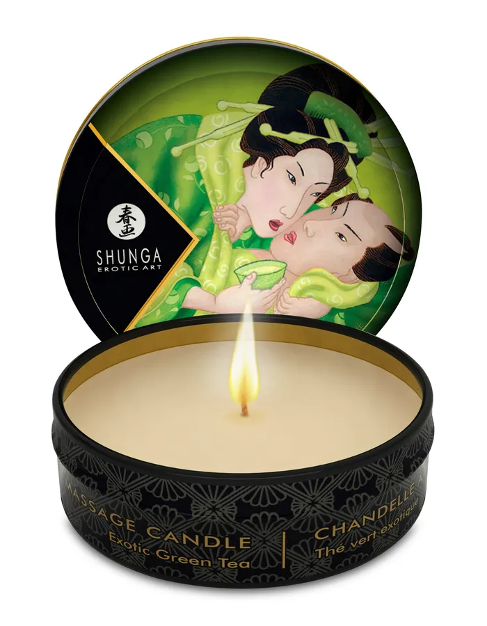 Shunga Couples Mini Massage Candle Zenitude Exotic Green Tea 1 Fl Oz