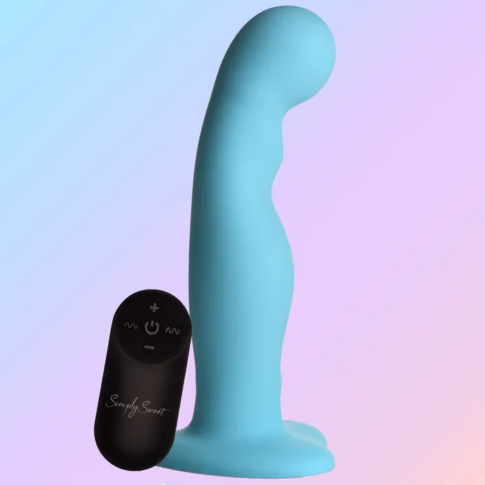 Simply Sweet 21X Vibrating Thick Silicone Dildo With Remote Blue Simply Sweet Female Sex Toys Simply Sweet 21X Vibrating Thick Silicone Dildo With Remote Blue Simply Sweet Female Sex Toys