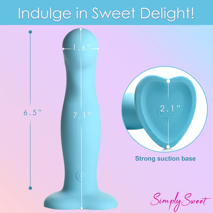 Simply Sweet 21X Vibrating Thick Silicone Dildo With Remote Blue Simply Sweet Female Sex Toys Simply Sweet 21X Vibrating Thick Silicone Dildo With Remote Blue Simply Sweet Female Sex Toys