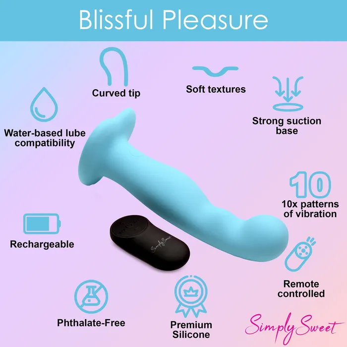 Simply Sweet 21X Vibrating Thick Silicone Dildo With Remote Blue Simply Sweet Female Sex Toys Simply Sweet 21X Vibrating Thick Silicone Dildo With Remote Blue Simply Sweet Female Sex Toys