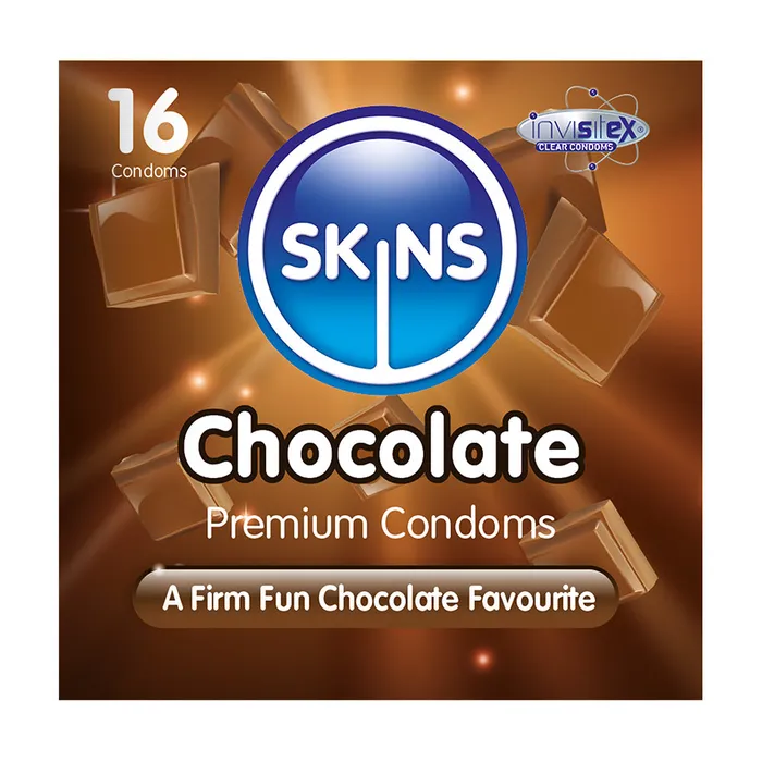 Skins Condoms Chocolate Cubed 16 Pack Skins Enhancers