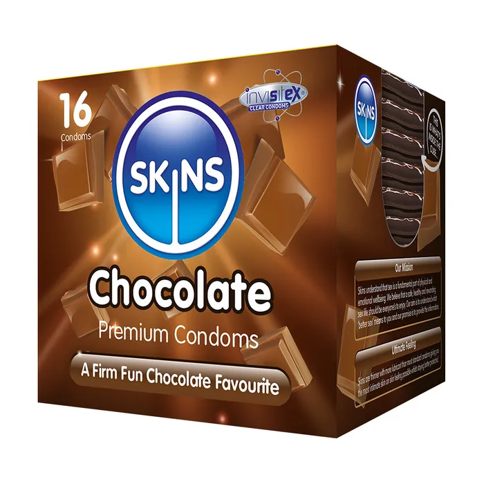 Skins Condoms Chocolate Cubed 16 Pack Skins Enhancers