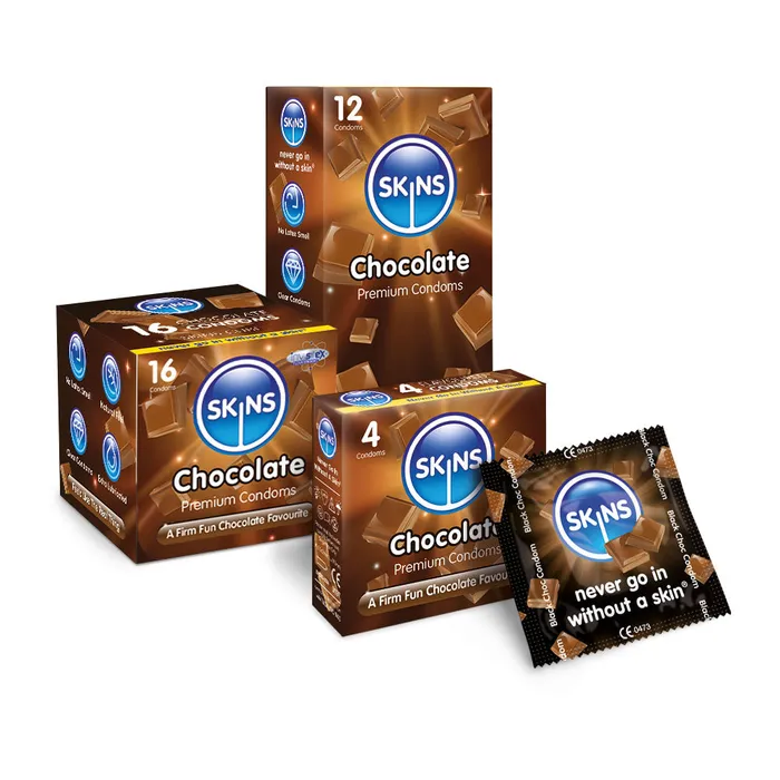 Skins Condoms Chocolate Cubed 16 Pack Skins Enhancers