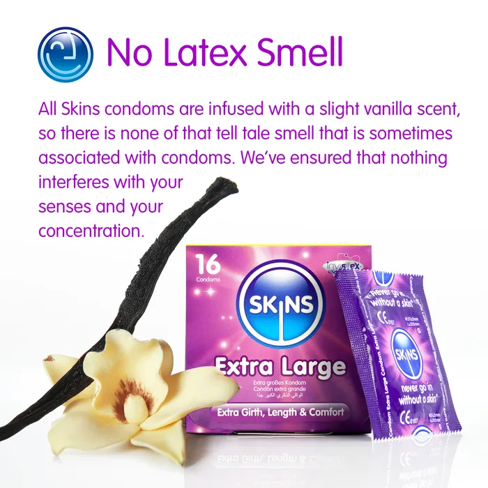 Skins Male Sex Toys Skins Condoms Extra Large 4 Pack