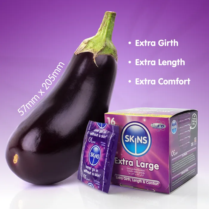 Skins Male Sex Toys Skins Condoms Extra Large 4 Pack