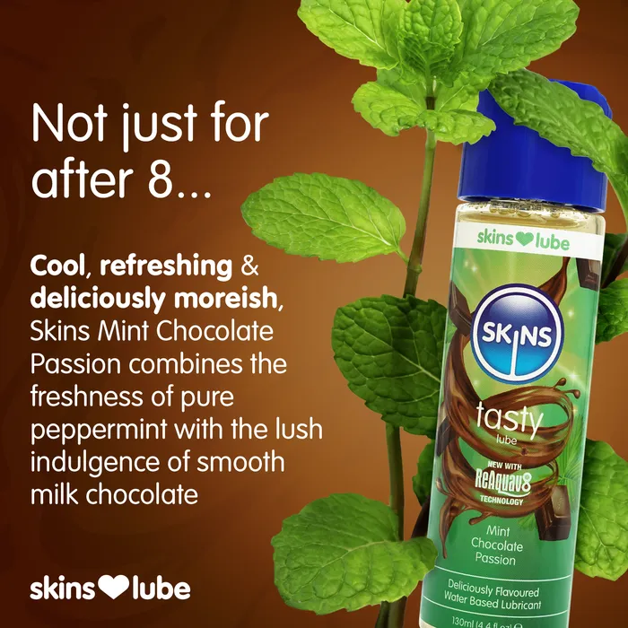 Skins Tasty Mint Chocolate Water Based Lubricant 130ml ItsForMyFriend Lubricants