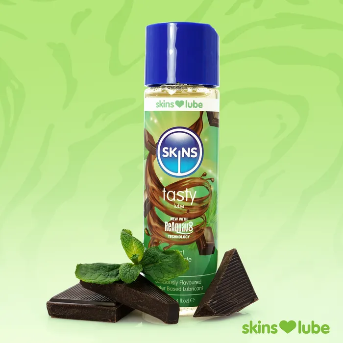 Skins Tasty Mint Chocolate Water Based Lubricant 130ml ItsForMyFriend Lubricants