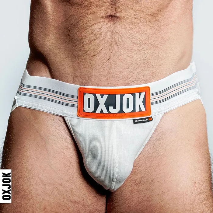 Slingjock Upthrust SliderStrap Jock White Snow Medium OXJok Female Sex Toys