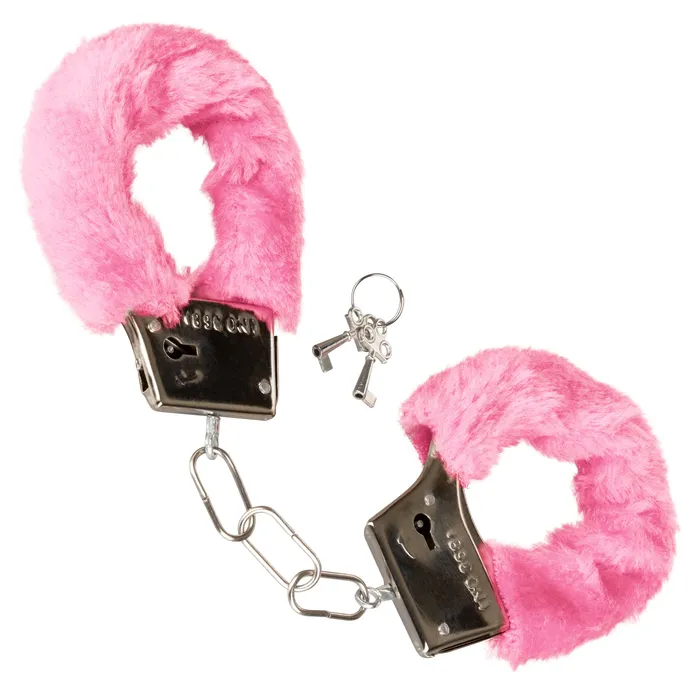 Vibrators Playful Furry Cuffs Pink CalExotics