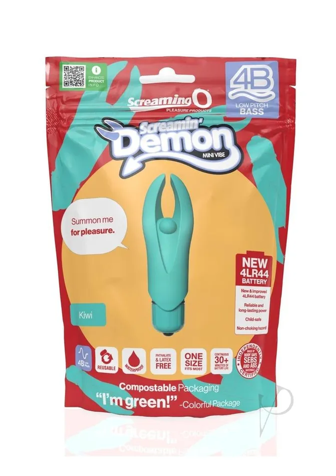 4B Demon Silicone Mini Clitoral Stimulating Vibrator Kiwi Screaming O Female Sex Toys 4B Demon Silicone Mini Clitoral Stimulating Vibrator Kiwi Screaming O Female Sex Toys