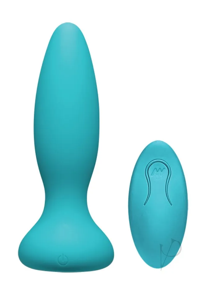 APlay Adventurous Anal Plug with Remote Control Teal A Play Male Sex Toys