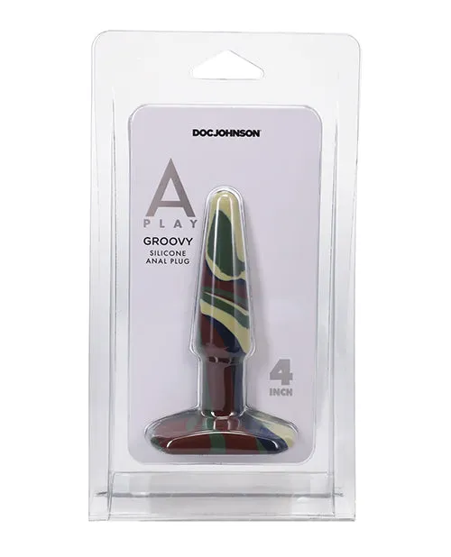 APlay Groovy Silicone Anal Plug 4in Green A Play Male Sex Toys APlay Groovy Silicone Anal Plug 4in Green A Play Male Sex Toys