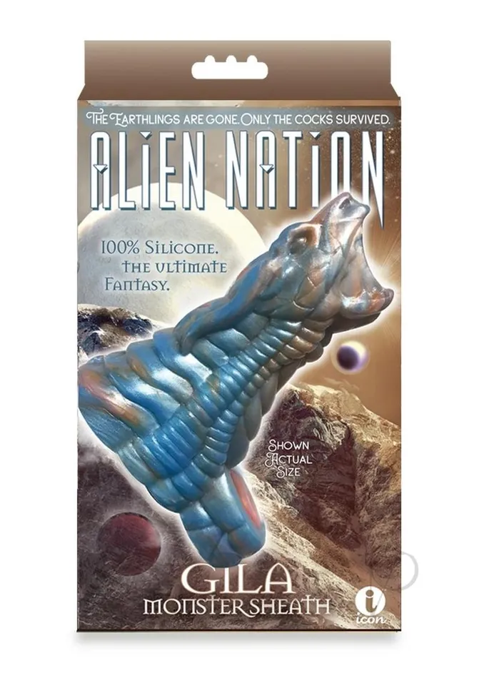 Alien Nation Gila Silicone Sheath BlueGold Alien Nation Dildos