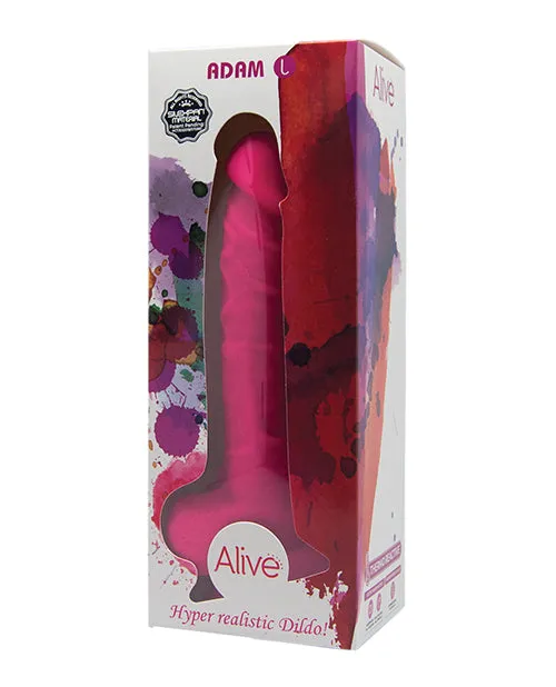 Alive Female Sex Toys Alive Adam Hyper Realistic Dildo Large Pink