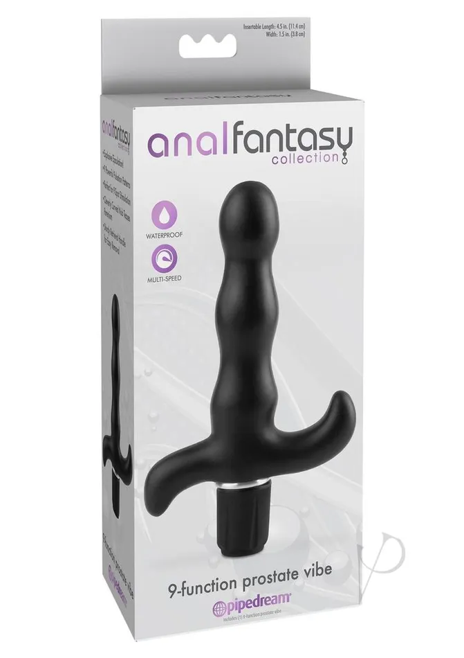 Anal Anal Fantasy Collection Anal Fantasy Collection 9 Function Waterproof Prostate Vibrator 45in Black Anal Anal Fantasy Collection Anal Fantasy Collection 9 Function Waterproof Prostate Vibrator 45in Black