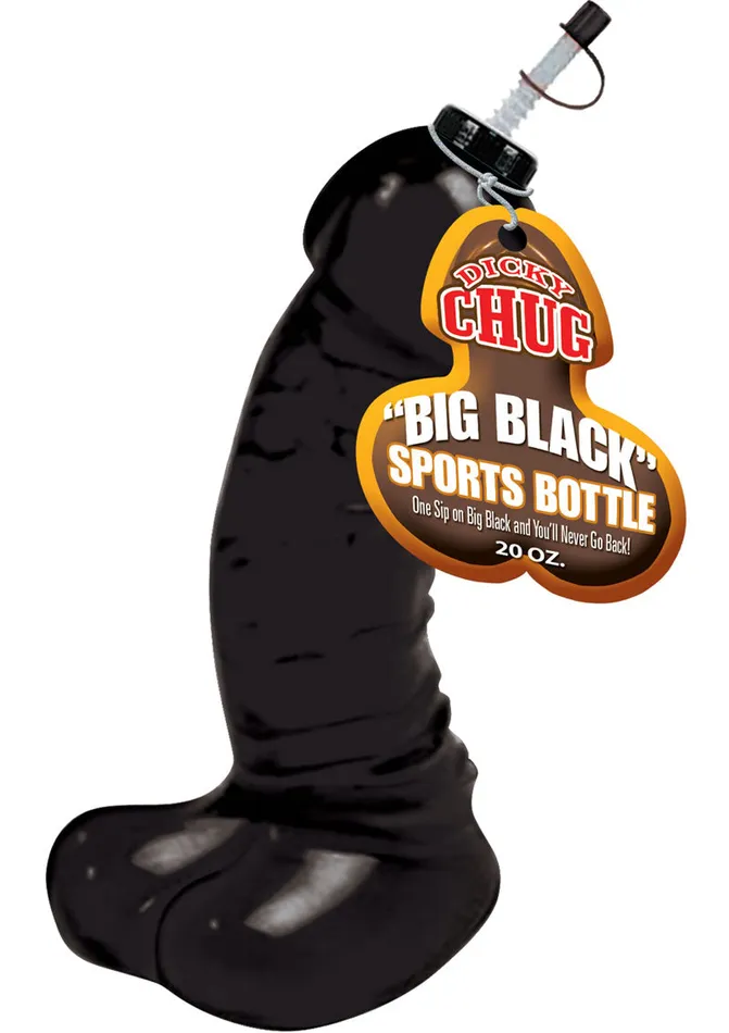 Anal Bachelorette Dicky Chug Big Black Sports Bottle 20 Ounce