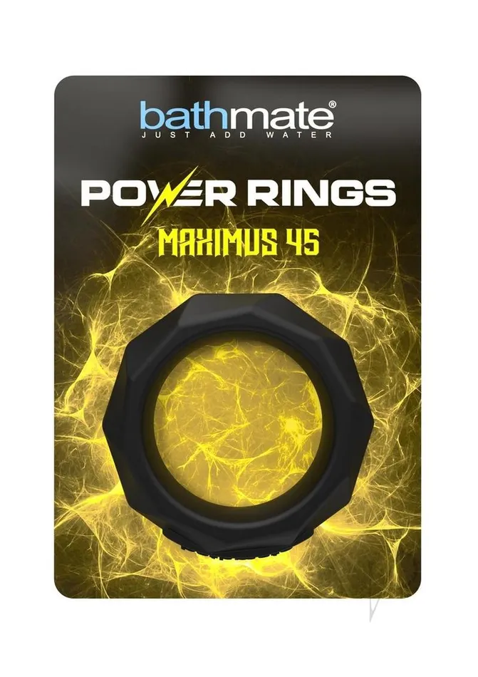 Anal Bathmate Bathmate Power Ring Maximus 45 Silicone Cockring Black